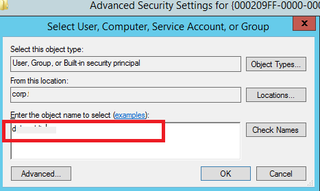 select username to set owner on reg key