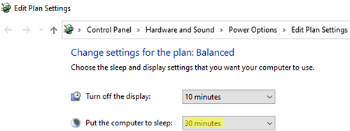 windows 10 - put the computer to sleep