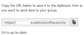 copy webhook connector url