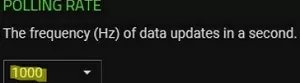 decrease polling rate for gaming mouse rds