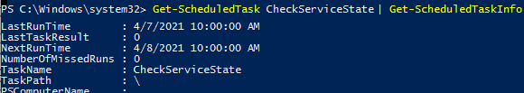 Get-ScheduledTaskInfo powershell