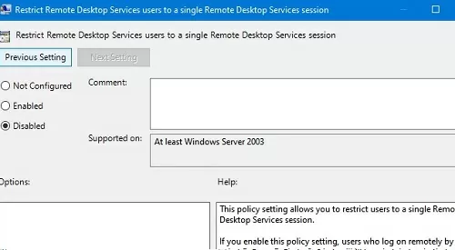 gpo: restrict RDS user to single session