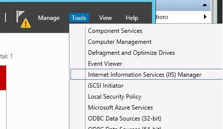 IIS management console 