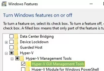 install hyper-v manager gui on windows 10