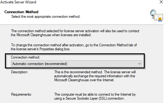 RDS license server automatic activation